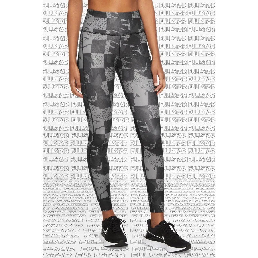 Спортивные леггинсы с принтом Epic Fast Mid-Rise Running, Nike, Черный