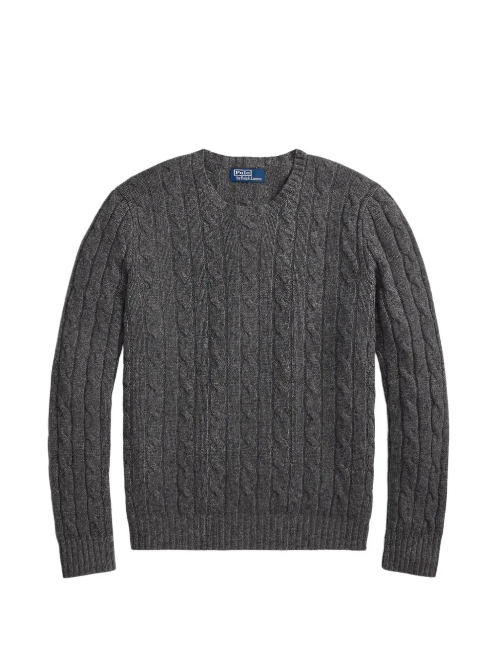 Свитер The Iconic фактурной вязки Polo Ralph Lauren, серый