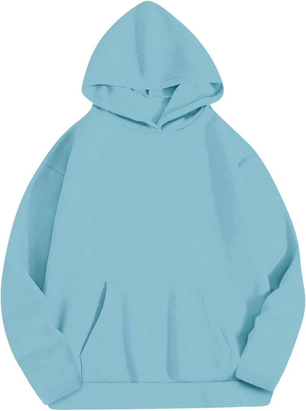 Женское худи оверсайз, синее, 3-light Blue
