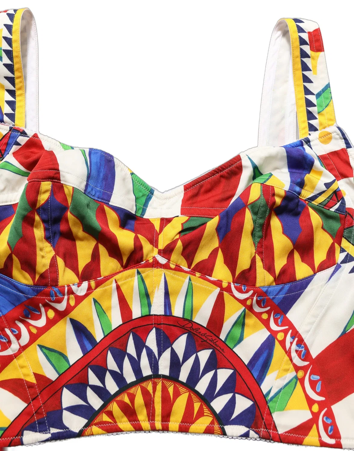 Женский топ без рукавов с принтом Carretto Dolce & Gabbana, Multicolor — фото 4