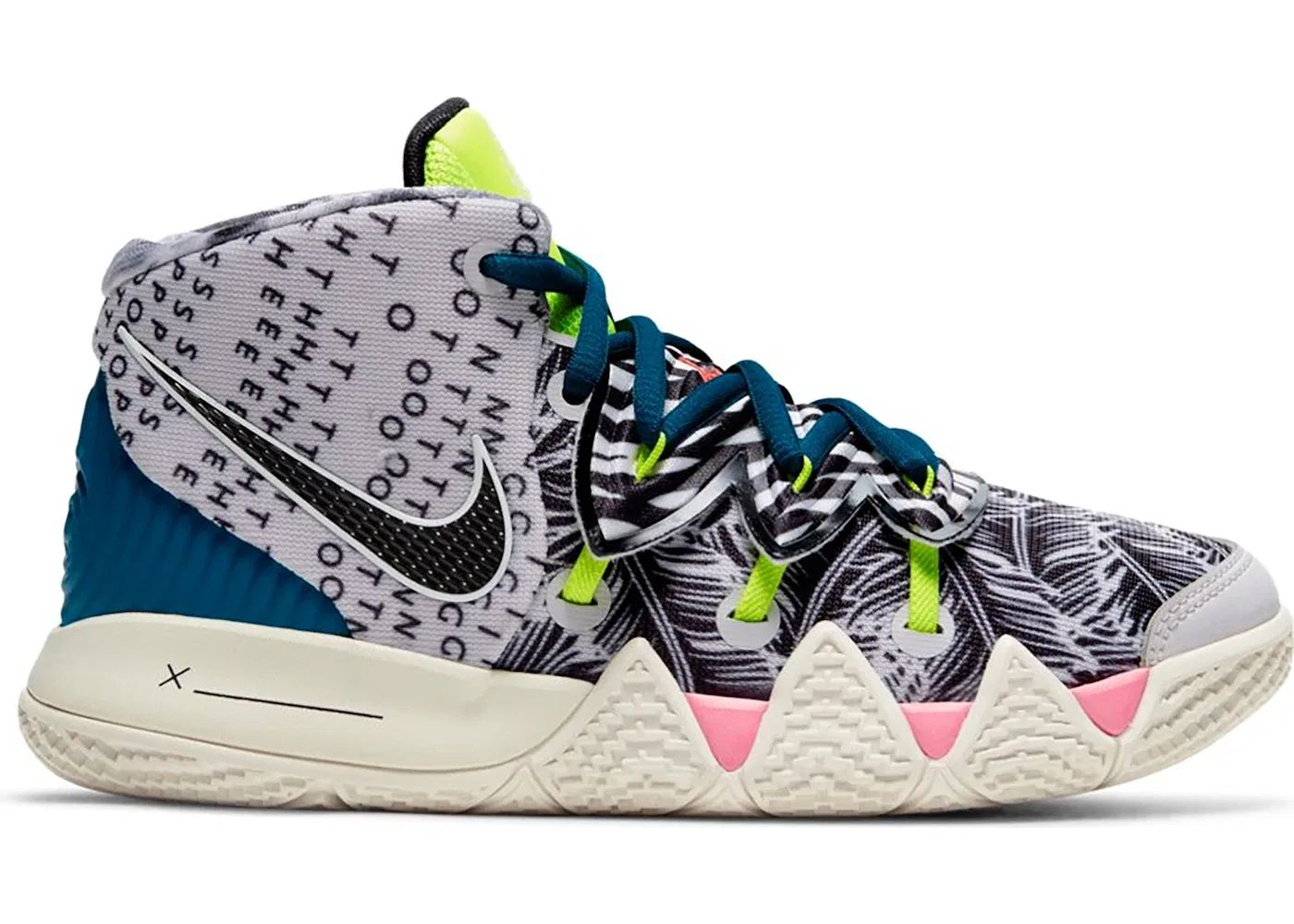 Детские кроссовки для мальчиков с контрастными вставками Nike Kybrid S2 Nike, Vast Grey/Sail-Volt-Black