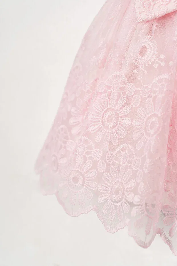 Детское платье для девочек с вышивкой Miniday Baby, Pink — фото 4