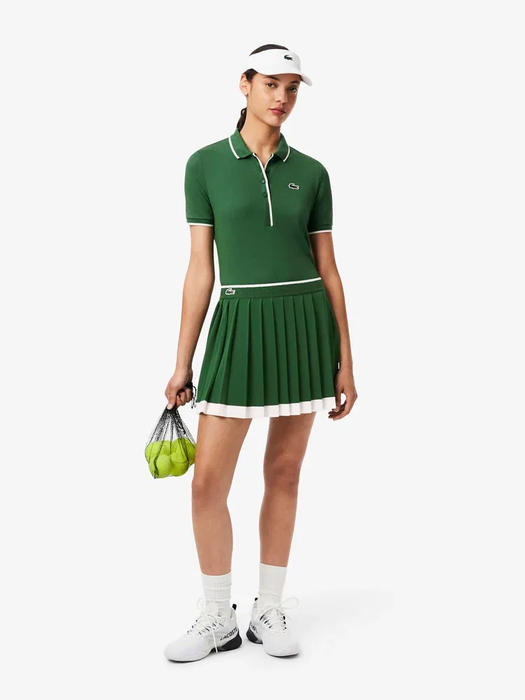 Футболка с коротким рукавом теннисная Heritage Tipping Polo LACOSTE, Green — фото 4
