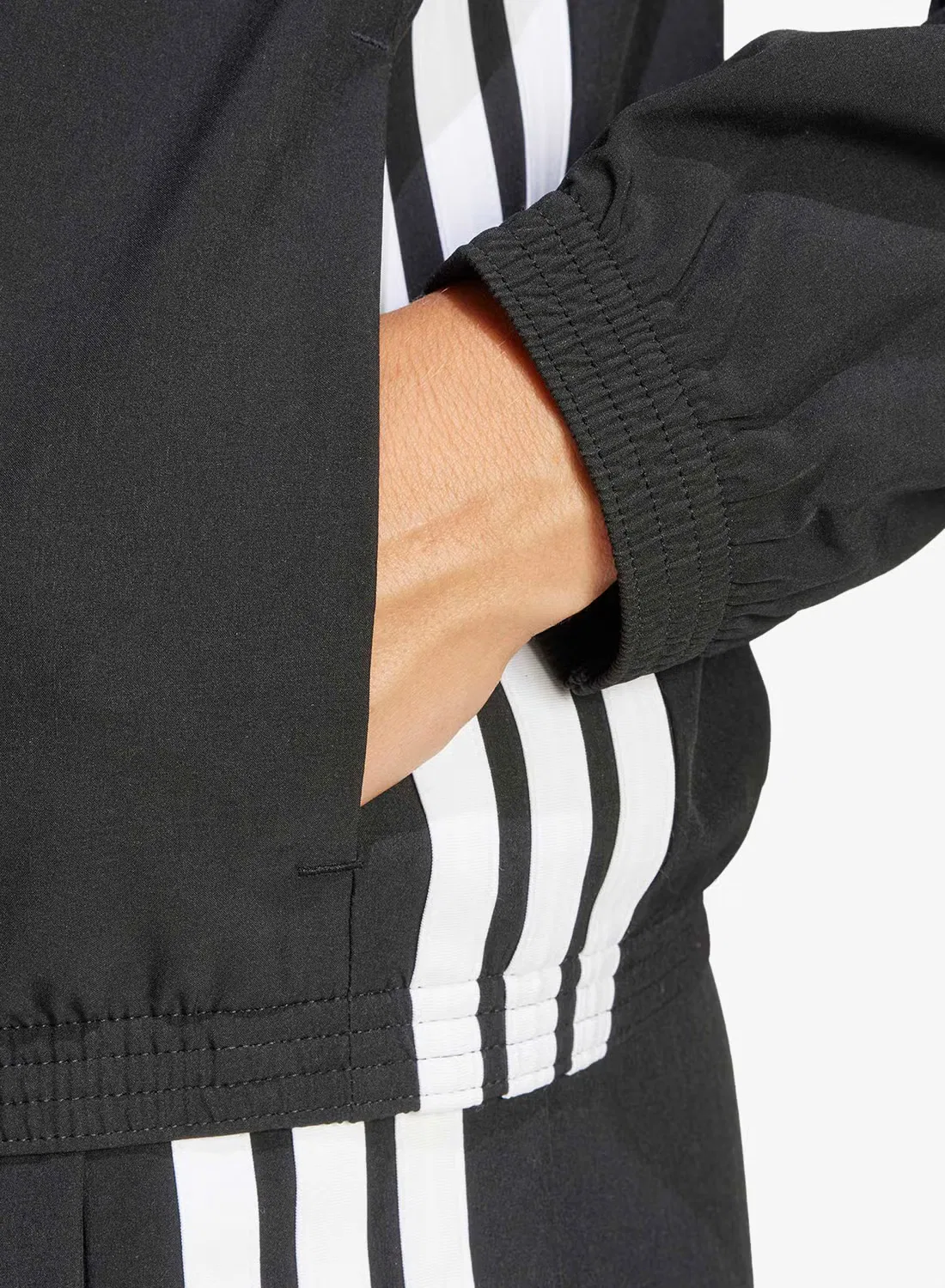 Худи с капюшоном на молнии 3-Stripes Adidas, черный — фото 4