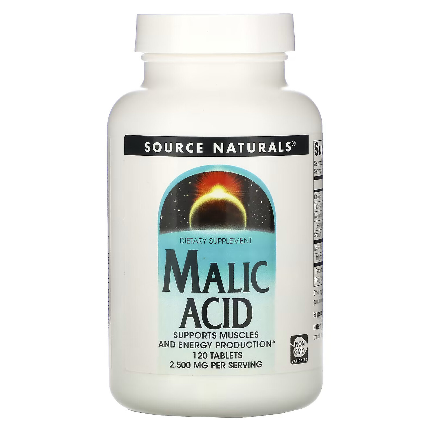 

Source Naturals, яблочная кислота, 2500 мг, 120 таблеток