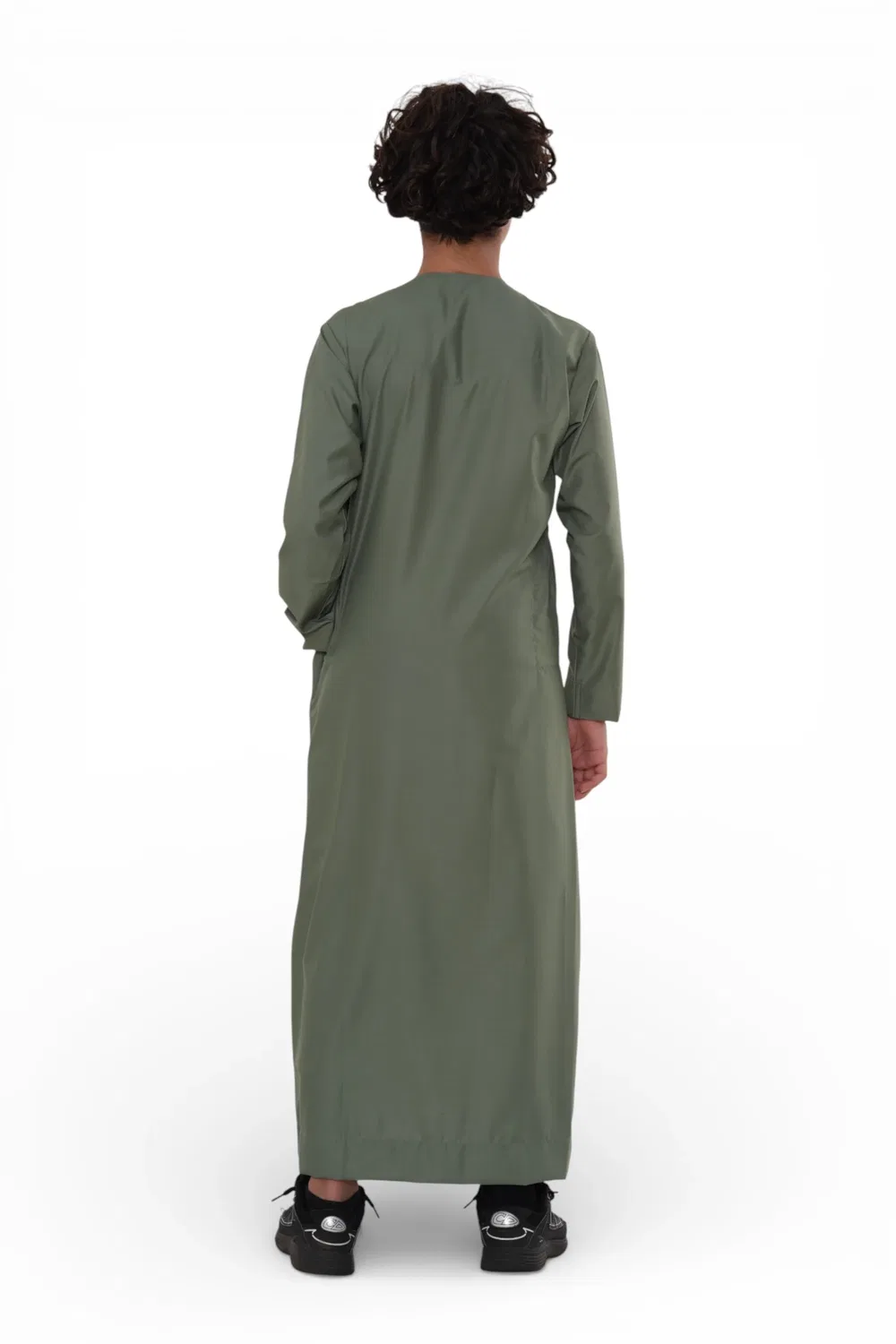 Arabic Thobes Детский марокканский халат Джубба для мальчиков Рамадан Ид оливково-зеленого цвета, Джеллаба Тобе - K-TT008 — фото 4