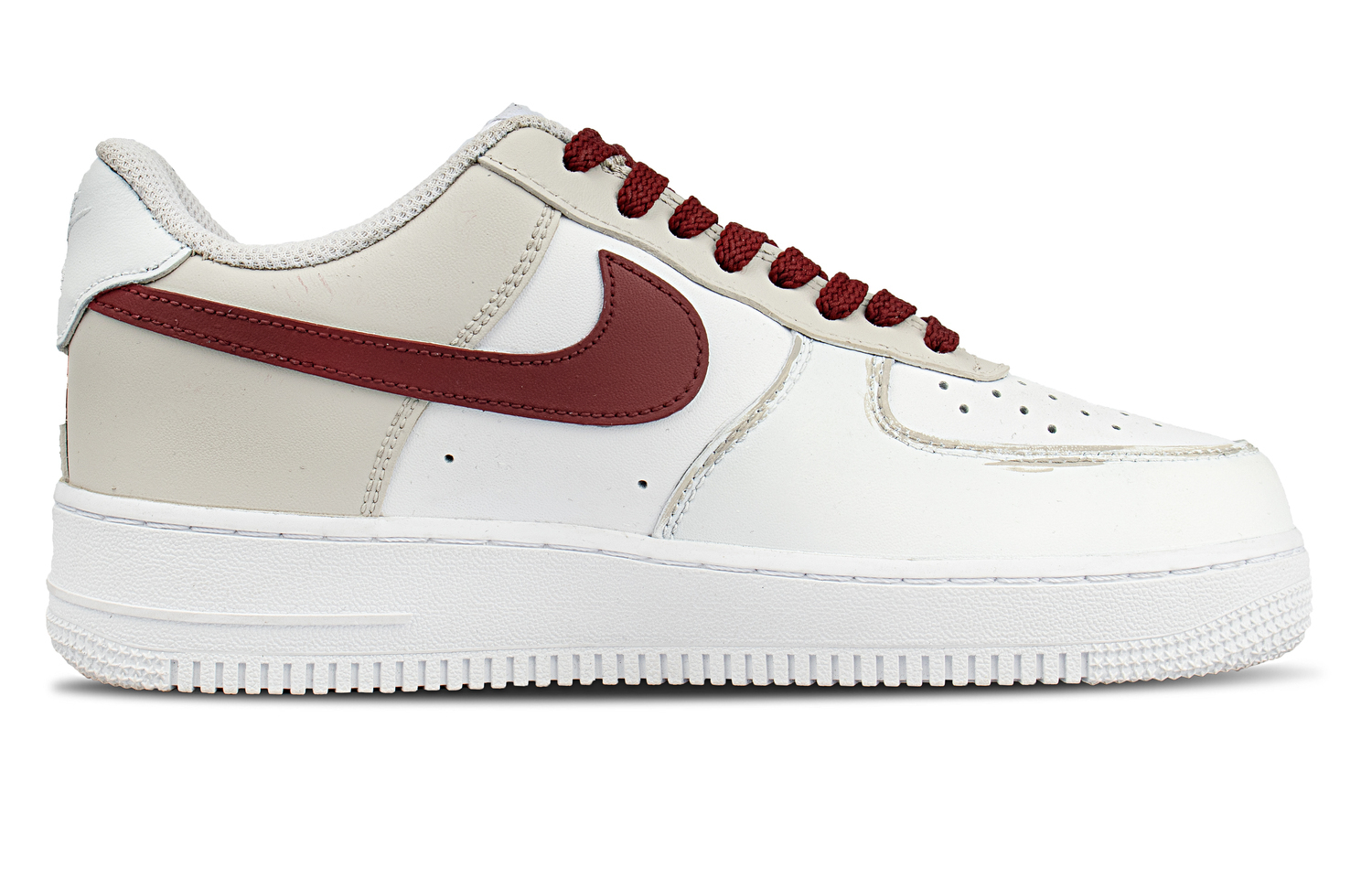 Nike Air Force 1 Кожаные с амортизацией, устойчивые к истиранию и скольжению, низкие детские скейтбординговые кроссовки Red Unisex — фото 3
