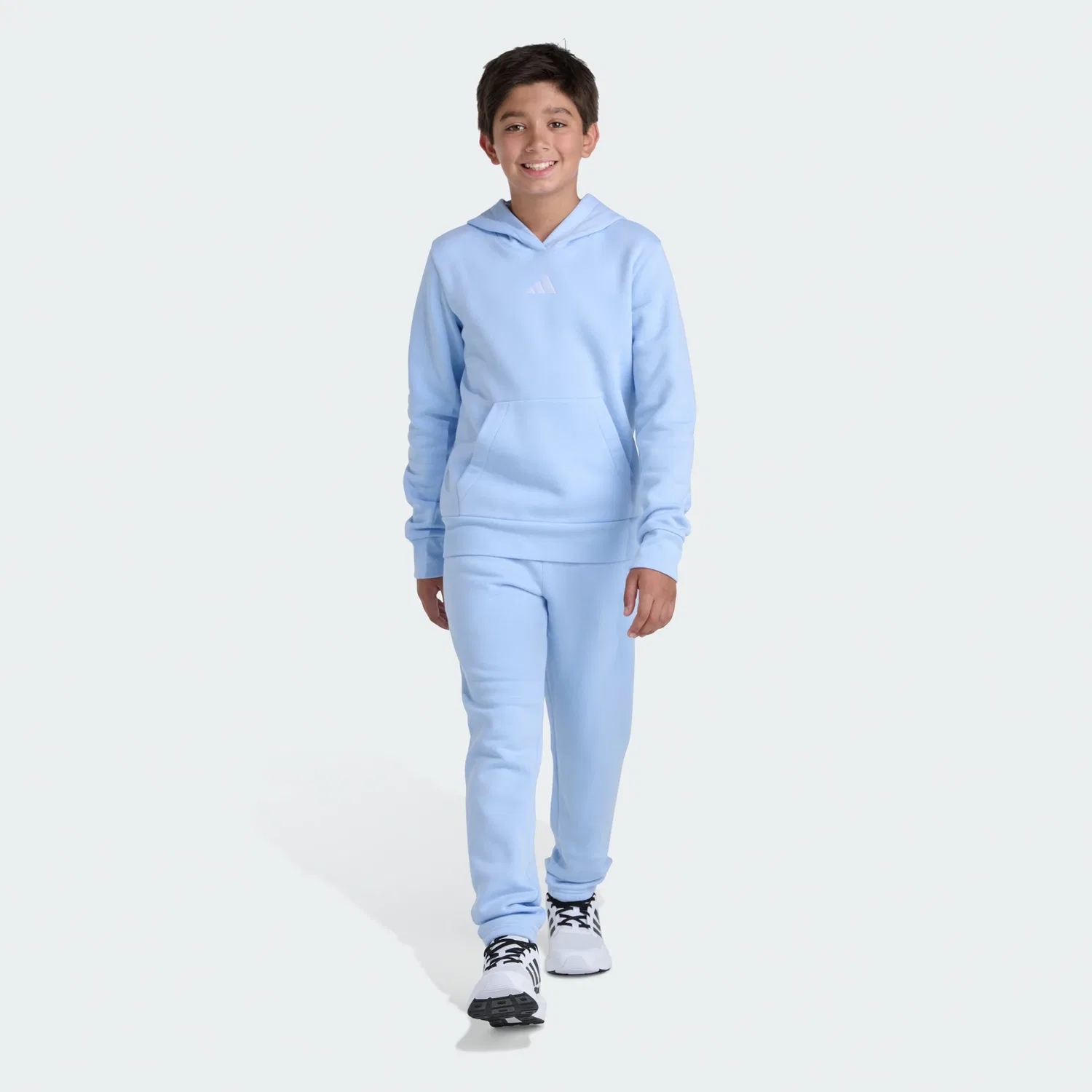 Детский комплект adidas Essentials из двух предметов: флисовая кофта с длинными рукавами и спортивные штаны, Glow Blue