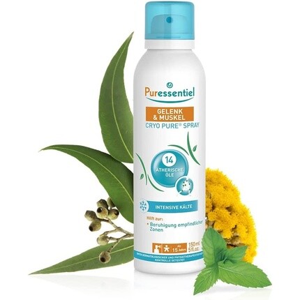 Cryo Pure спрей для суставов и мышц с 14 эфирными маслами, 150 мл, Puressentiel — фото 2