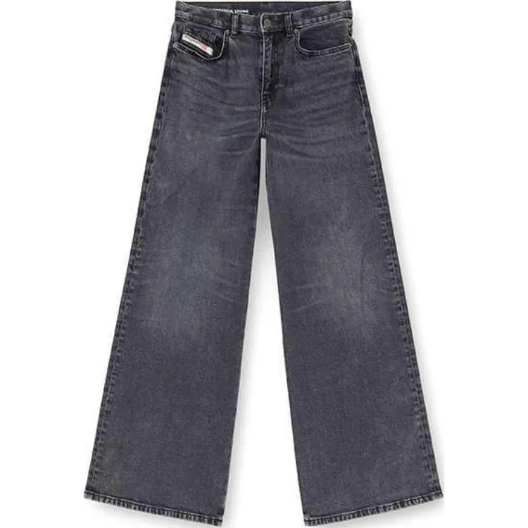 1978 D Akemi Wide Leg Jeans DIESEL, черный серый — фото 3