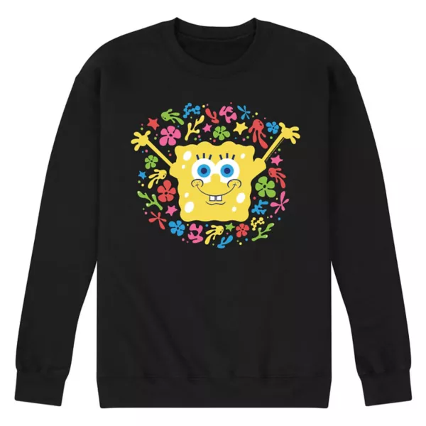 

Мужская флисовая толстовка SpongeBob SquarePants Nickelodeon, черный