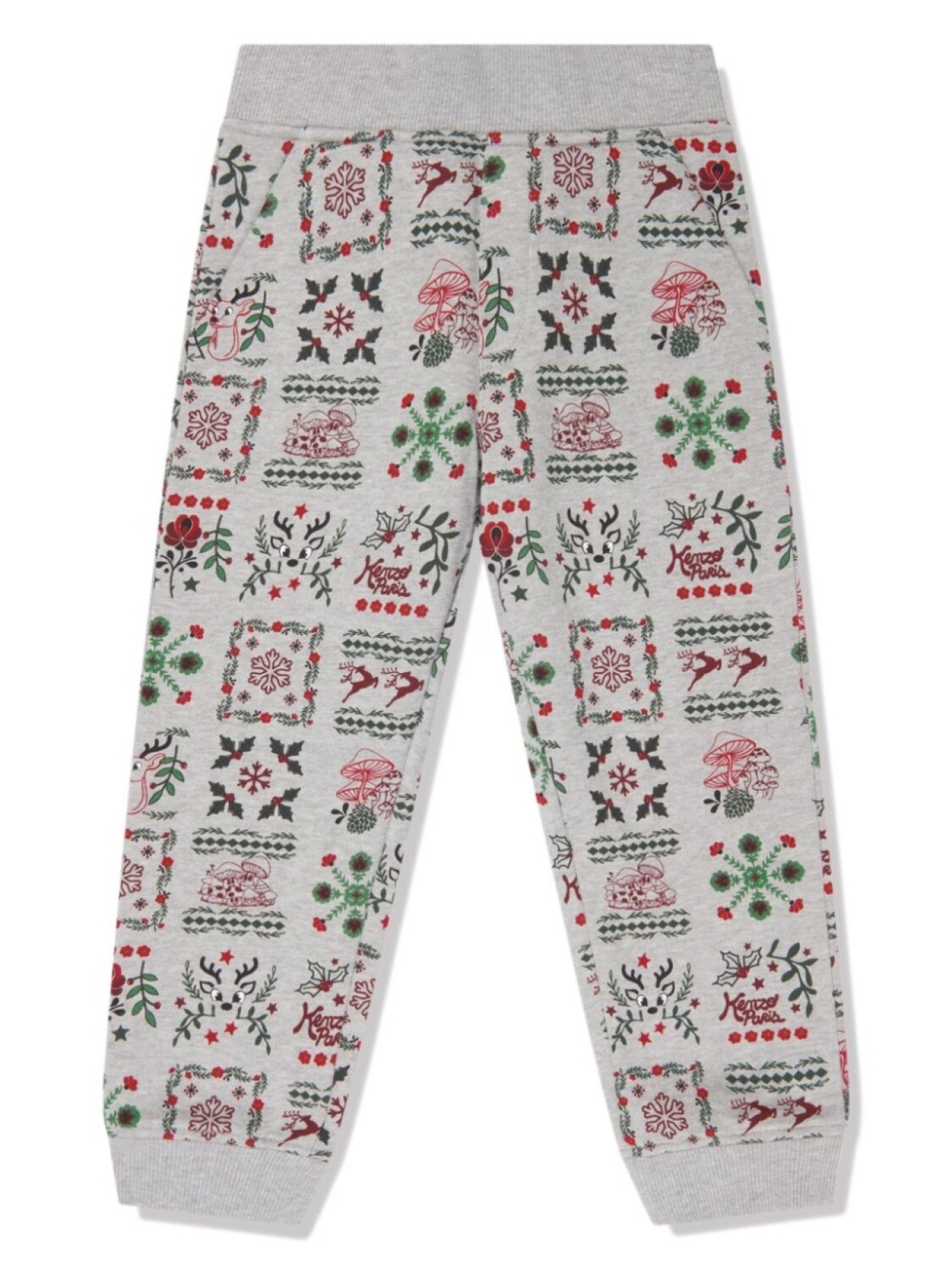 

Kenzo Kids спортивные брюки с монограммой, серый