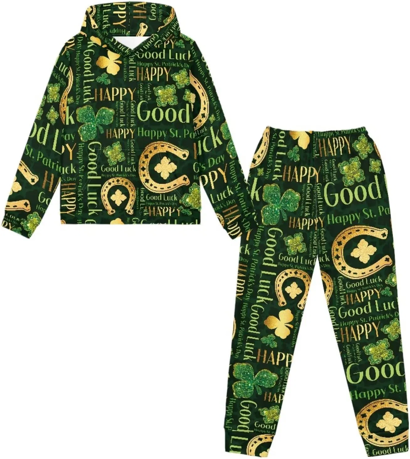 Детский спортивный костюм с капюшоном DISNIMO, размеры S-XL, Clover Green — фото 3
