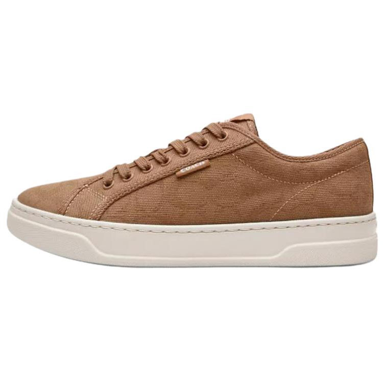 COACH Низкие парусиновые туфли женские коричневые