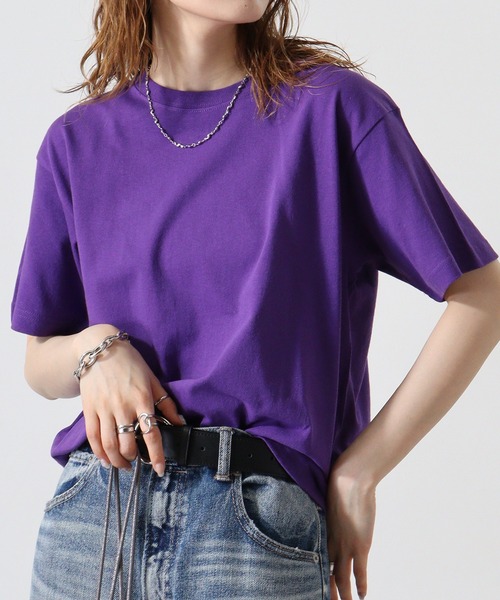 

Футболка с коротким рукавом, с принтом и вышивкой CROSS & STITCH, фиолетовый