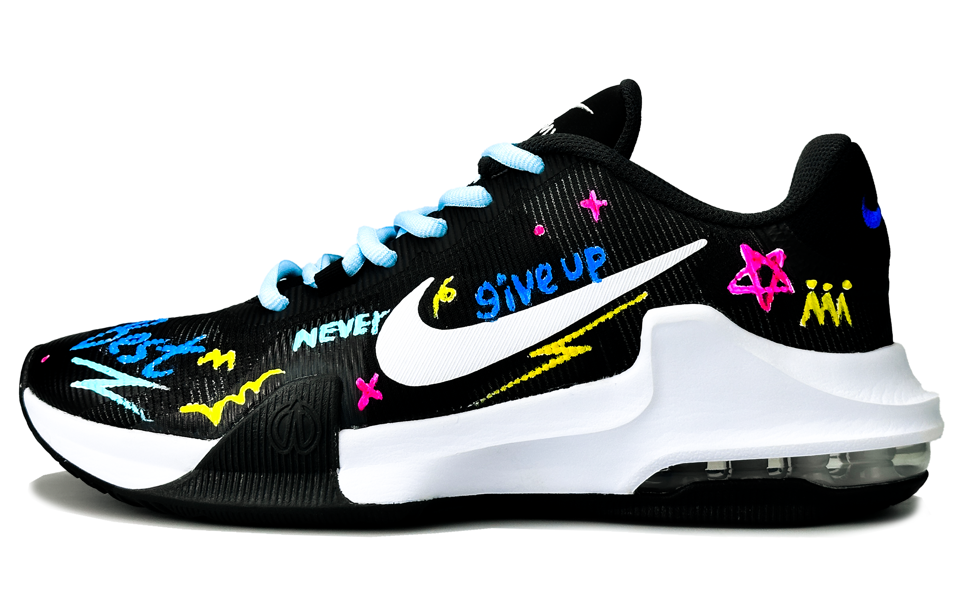 

Nike Баскетбольные кроссовки Air Max Impact 4 с низким верхом, устойчивые к истиранию, мужские, черно-белые