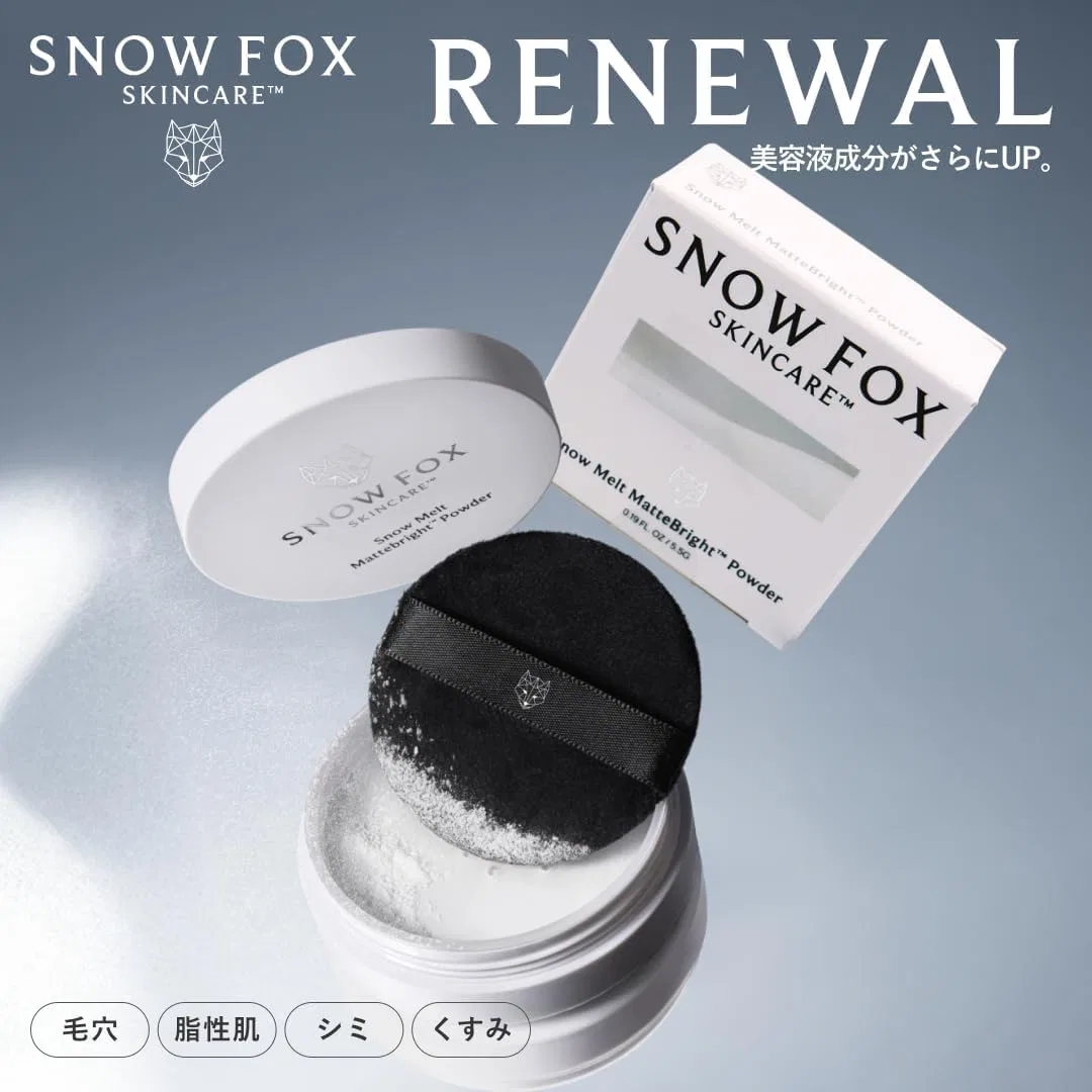 Пудра для лица матирующая Snow Fox Skin Care, белый, 1 шт, 6.9x6.9x2.6 см — фото 2