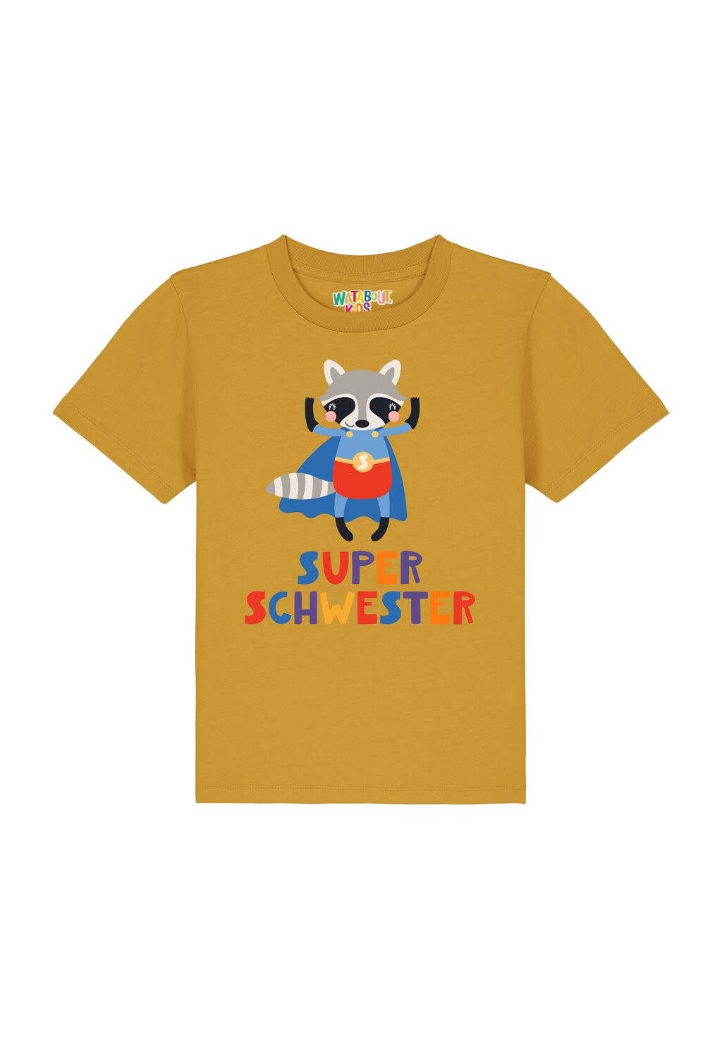 

Футболка с принтом WASCHBÄR SUPERSCHWESTER Watapparel, цвет ochre