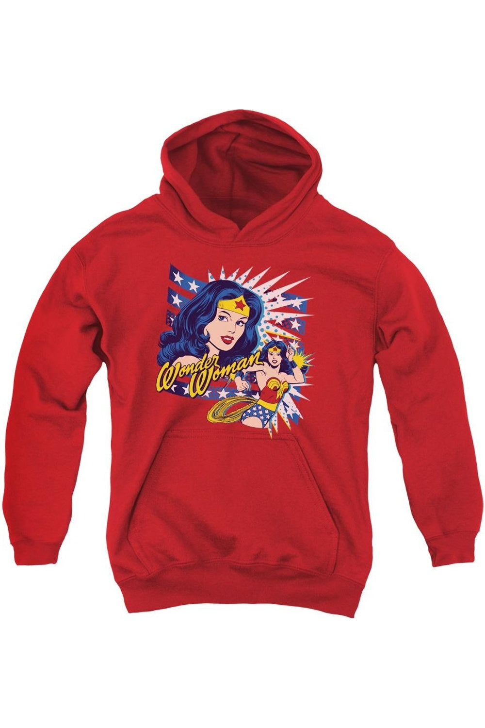 

Толстовка с капюшоном Dco Pop Art Wonder Woman Youth Gildan, красный