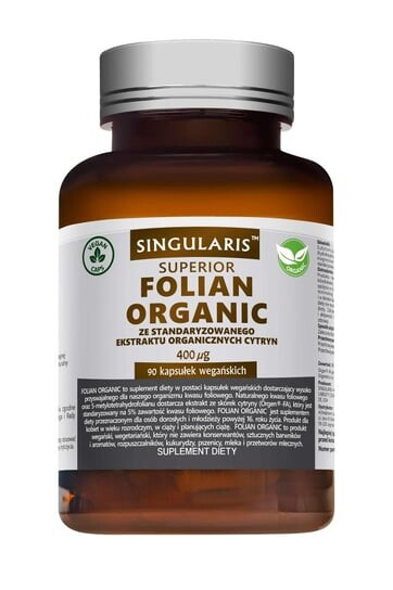 

Singularis Superior, Фолиан Органик 400 мкг, 90 капсул