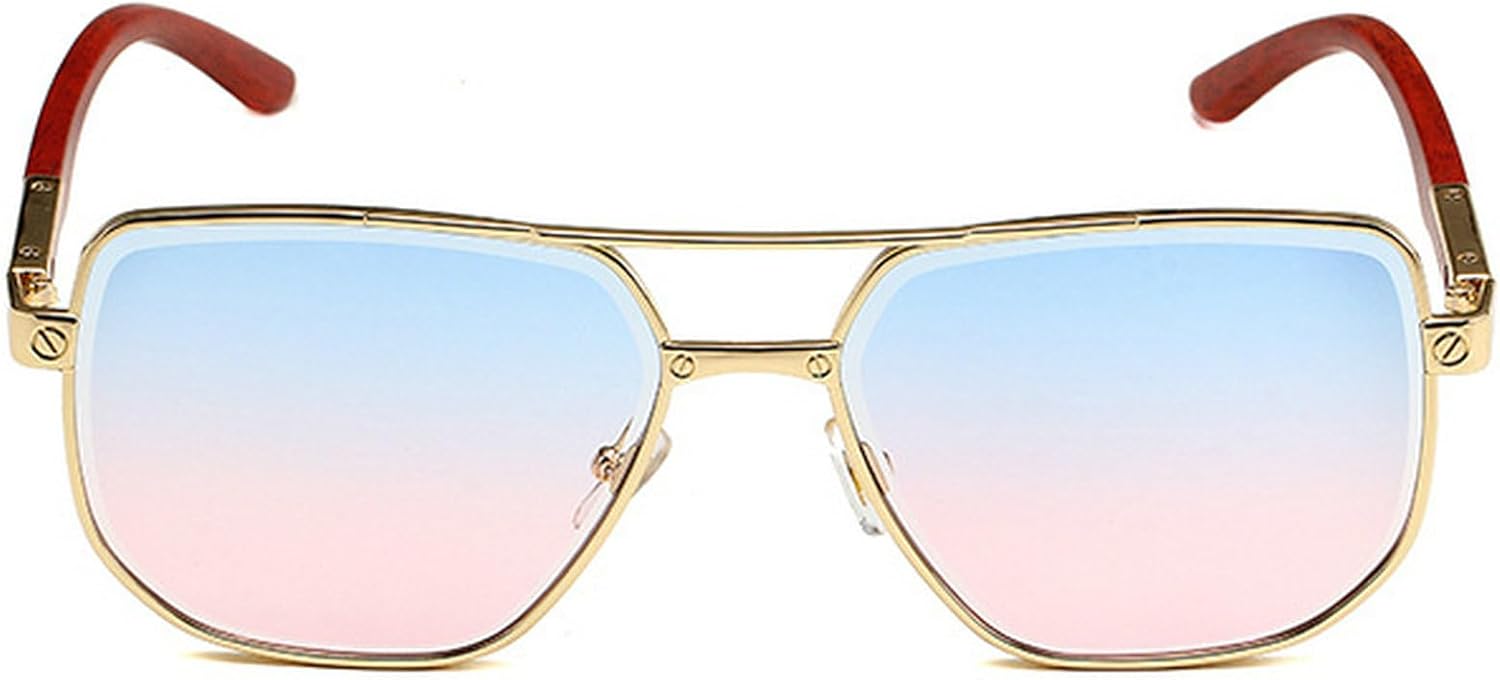 

Ретро-солнцезащитные очки квадратной формы для женщин и мужчин, модные солнцезащитные очки-пилот с градиентным переходом цвета, классические винтажные очки в стиле 70-х mincl, Blue Pink