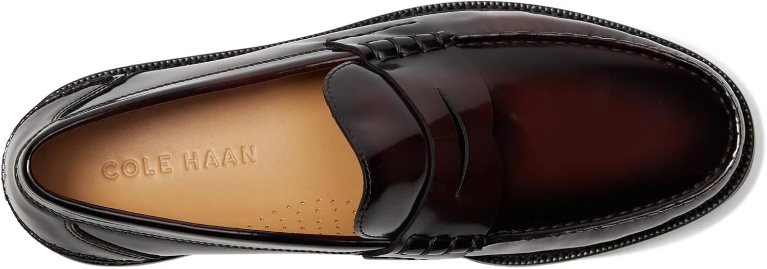 Лоферы Cole Haan, Burgundy Box Brush Off/Black — фото 3