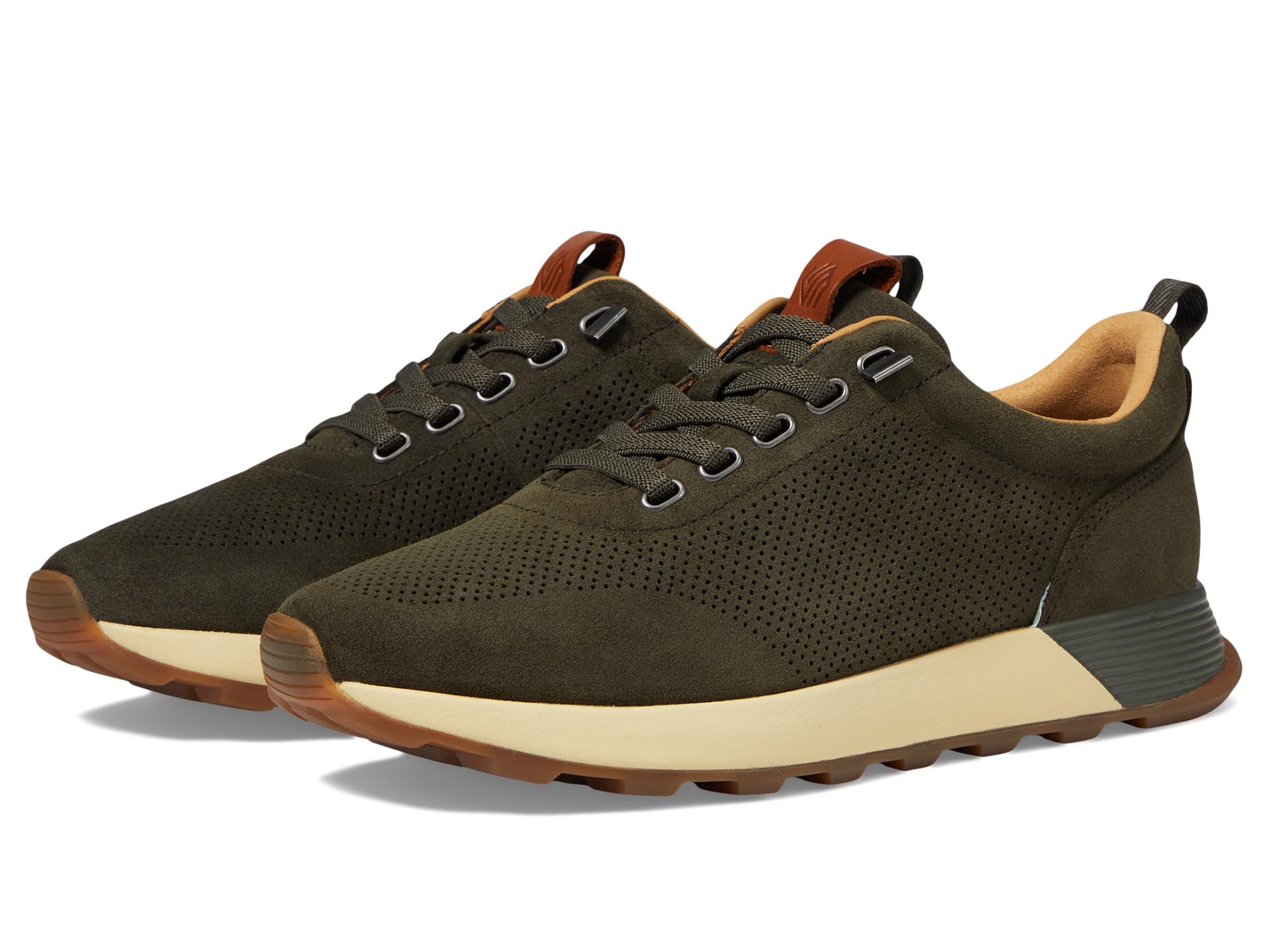 

Кроссовки Johnston & Murphy Kinnon Perfed Jogger, цвет Olive Oiled Suede