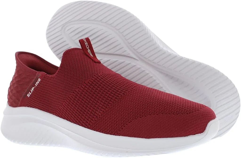 Мужские спортивные кроссовки Skechers Ultra Flex 3.0 Smooth Step, 2-Burgundy Knit Trim — фото 4