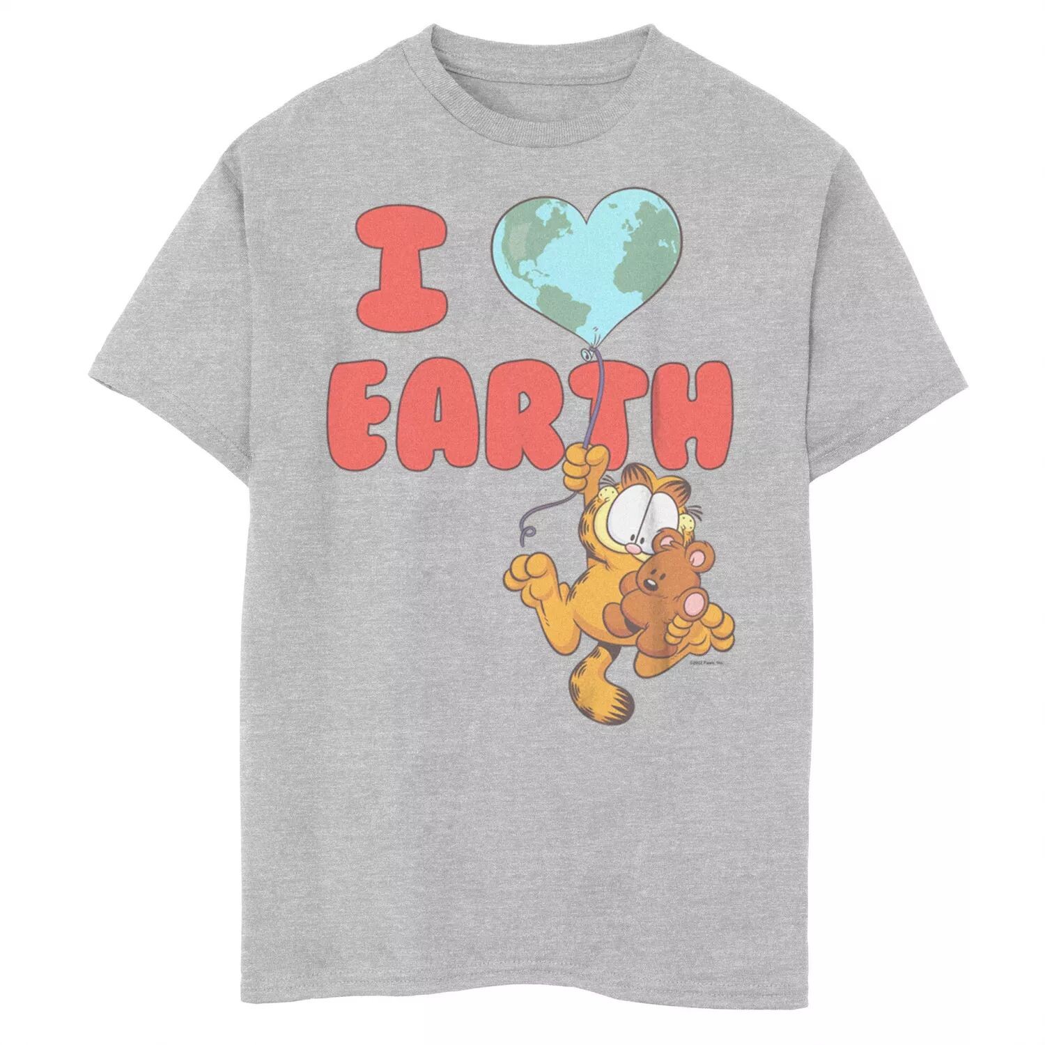 

Футболка с изображением воздушного шара Garfield I Heart Earth для мальчиков 8–20 лет Licensed Character