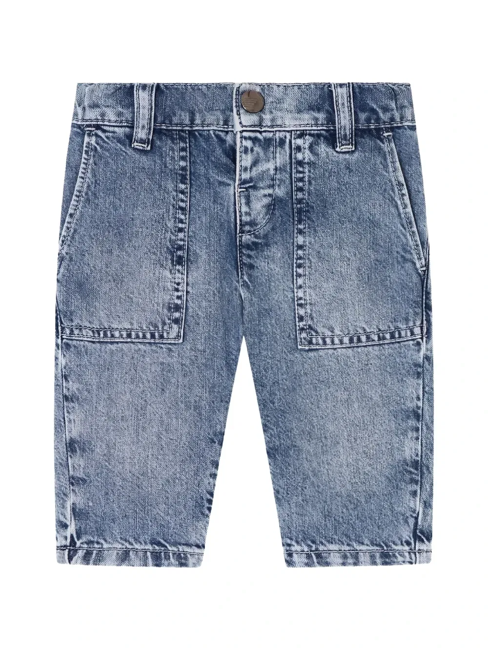 Джинсы на пуговицах Emporio Armani Kids, синий