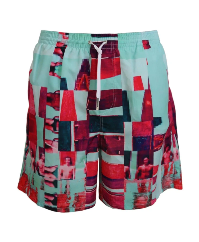 Плавки-Шорты с пиксельным принтом для женщин Dsquared2, мультиколор