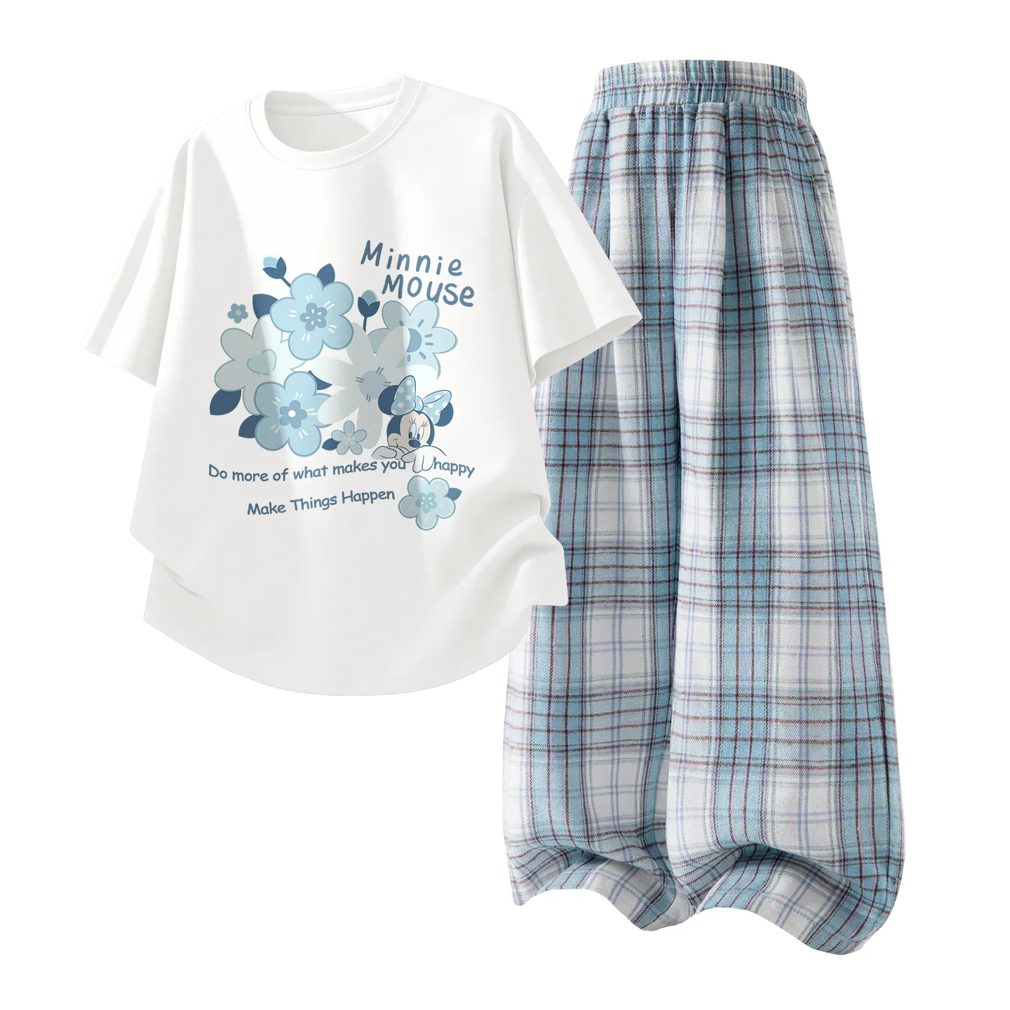 Детский спортивный комплект Casual Sportswear из 2 предметов Disney, Di Ying Huani White+Solid Color White Cloud Blue