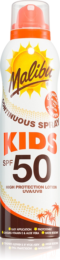 

Солнцезащитный крем непрерывного действия с SPF 50 Malibu, 175 мл