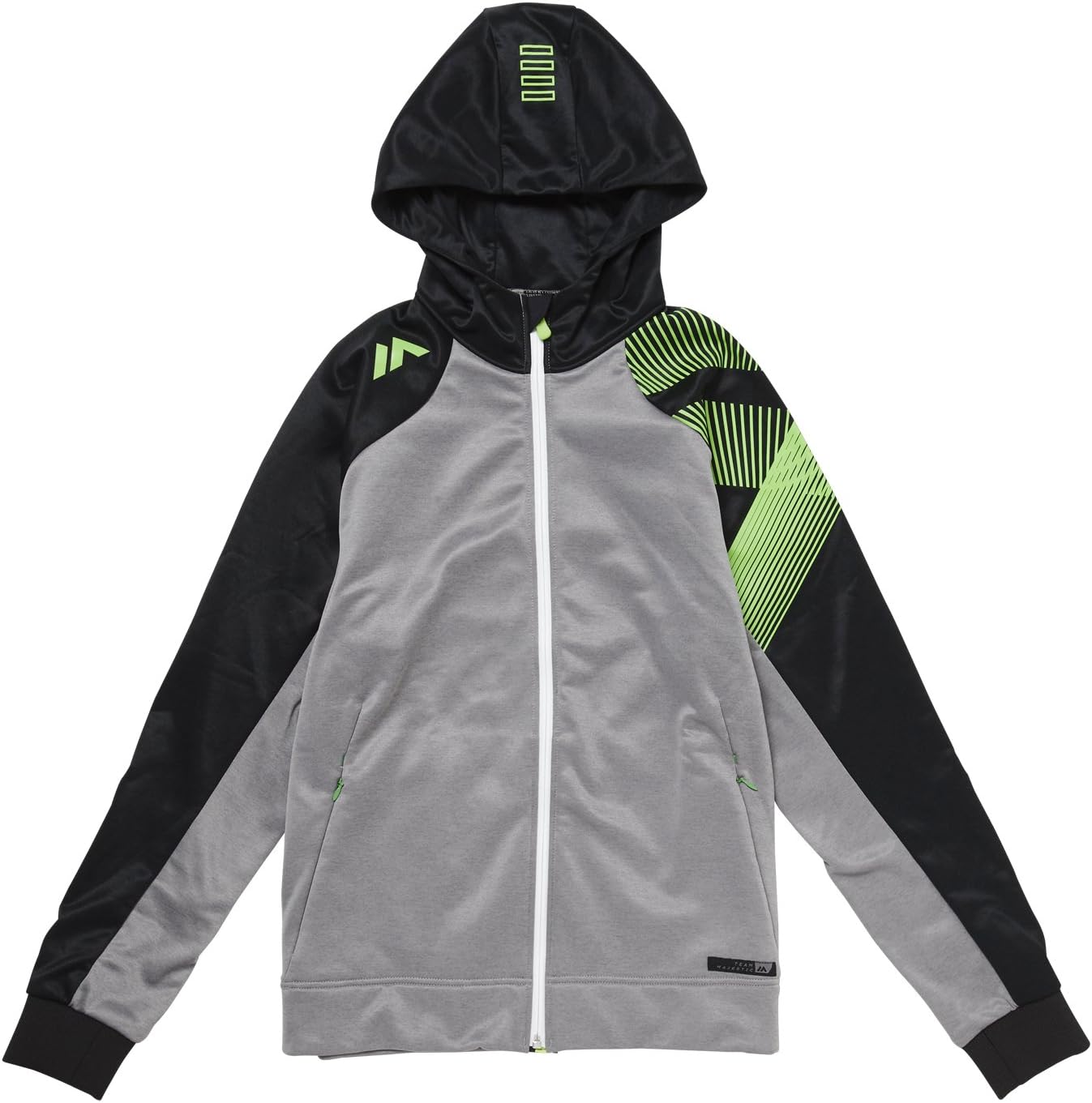 

Толстовка Majestic XM23-GRY5-MAJ-0028 из аутентичного технологического флиса с полной застежкой-молнией, серый