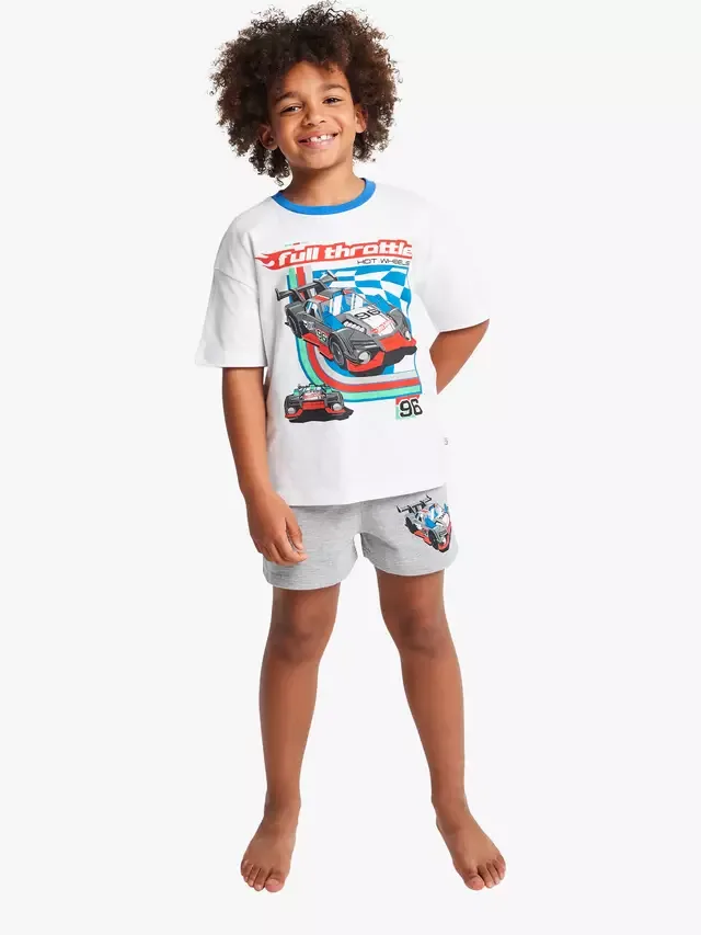 Детский пижамный комплект Hot Wheels, белый Brand Threads