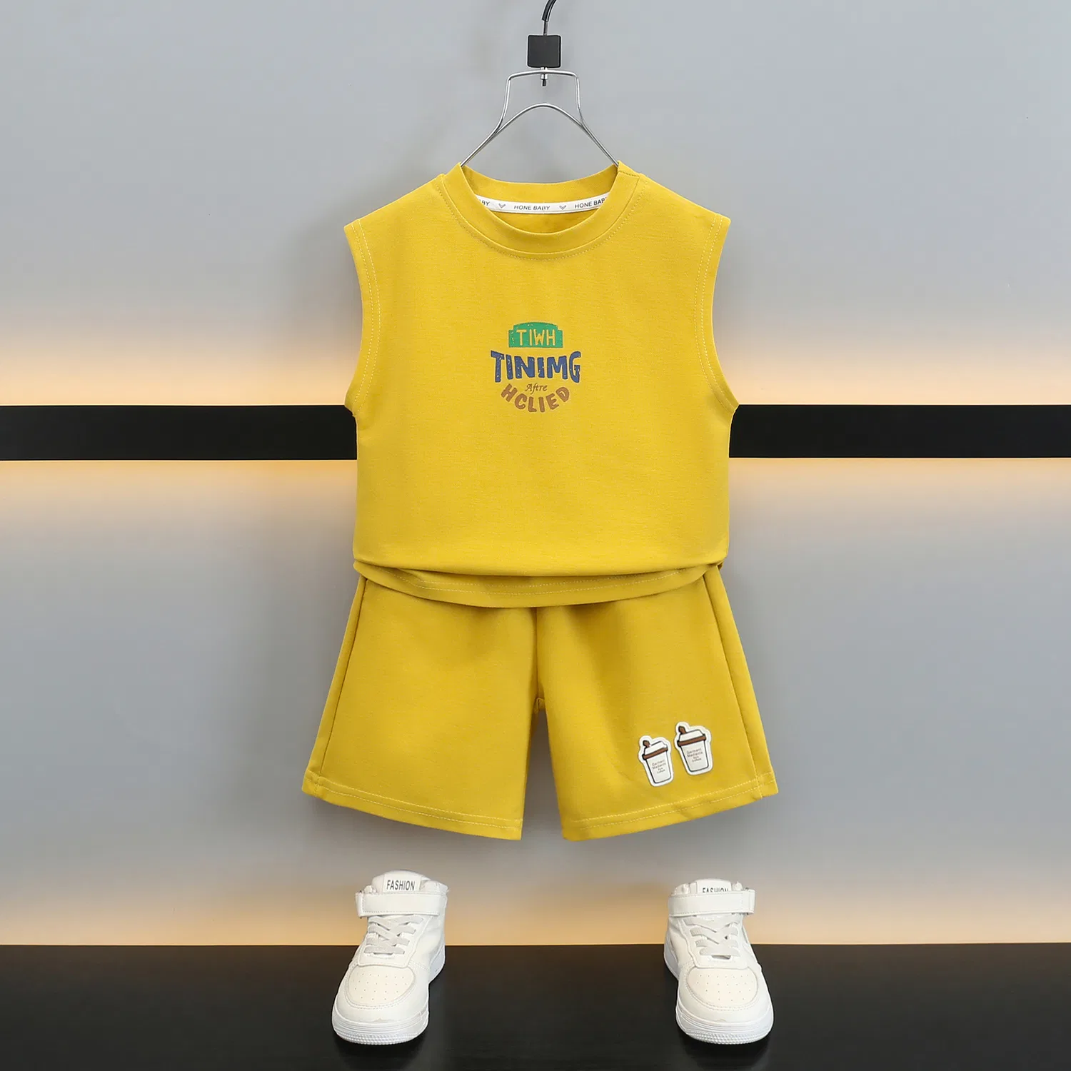Детский спортивный костюм для мальчиков с принтом Lanza, Yellow — фото 3