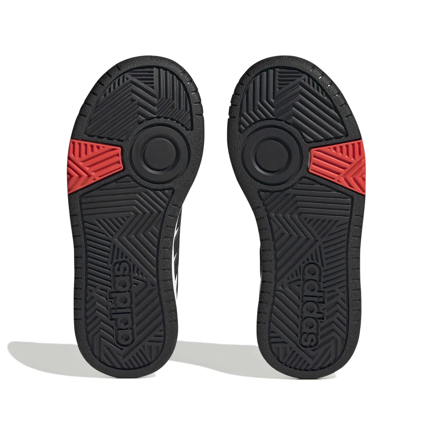 Детские кроссовки для мальчиков Hoops Adidas, Cloud White Core Black Bright Red — фото 3