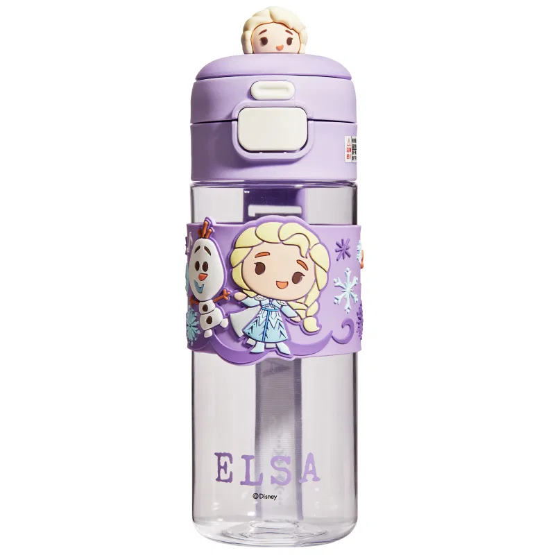 Кружка пластиковая с принтом Mickey Mouse, 600 мл, Disney, Cute Mickey Mouse[One Lid Dual Drinking Modes], Black — фото 3