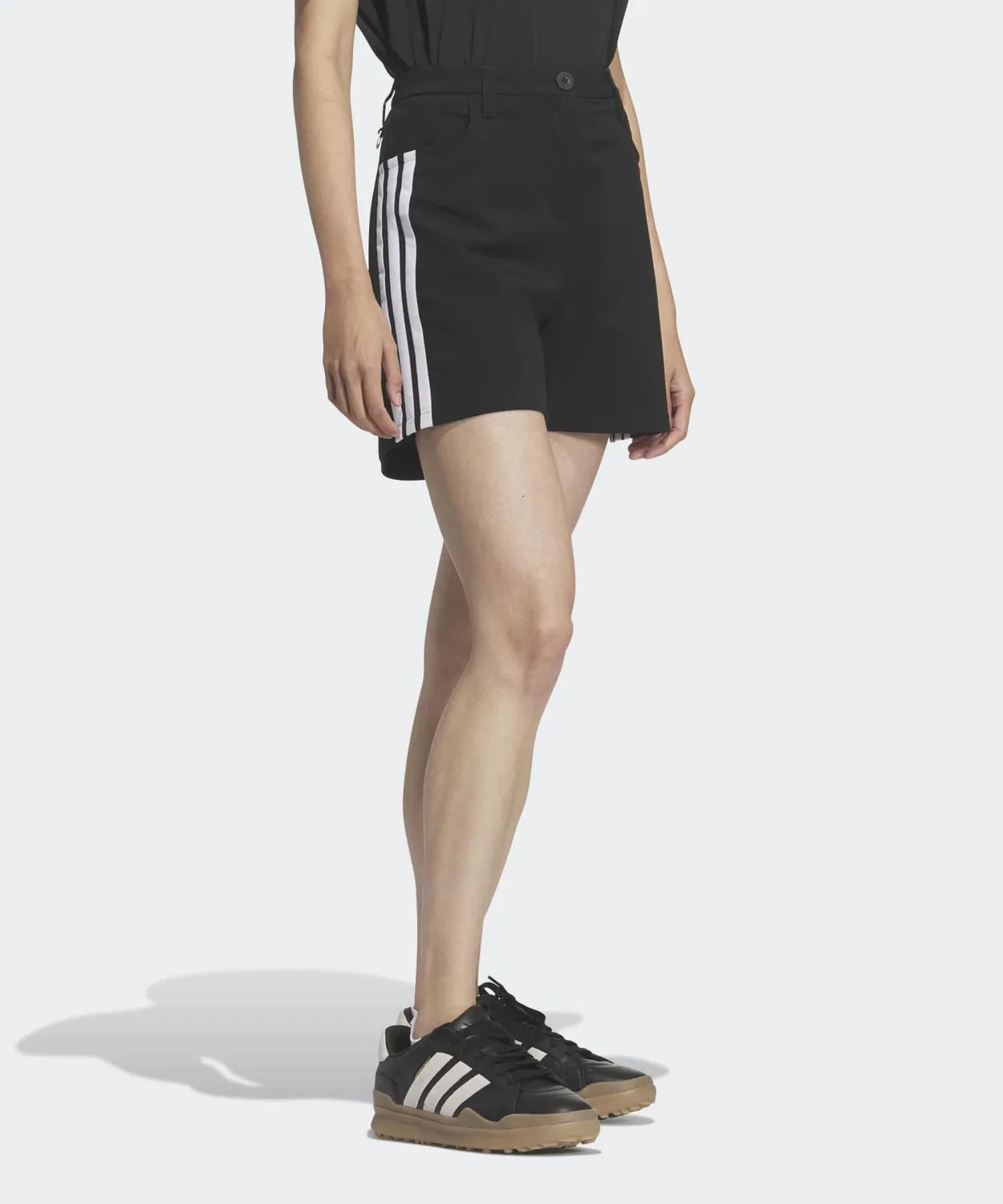 Женские шорты свободного кроя с принтом Three Stripes Adidas Golf, Black