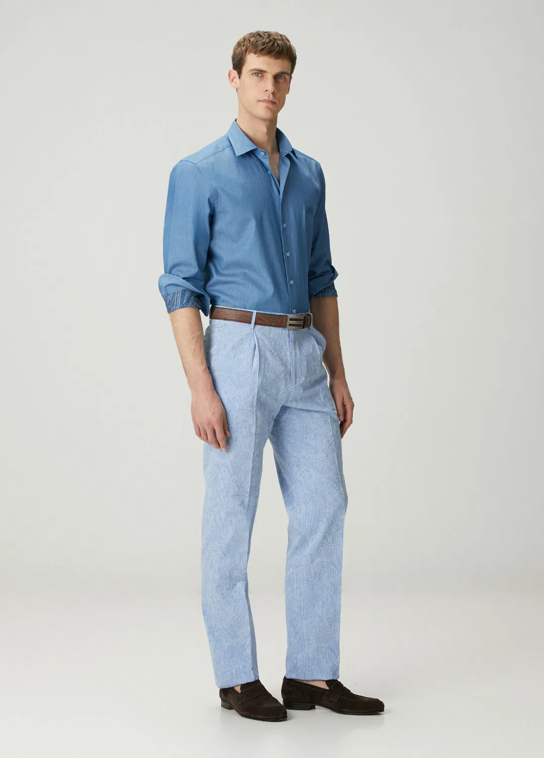 Джинсовая рубашка Etro, blue — фото 2