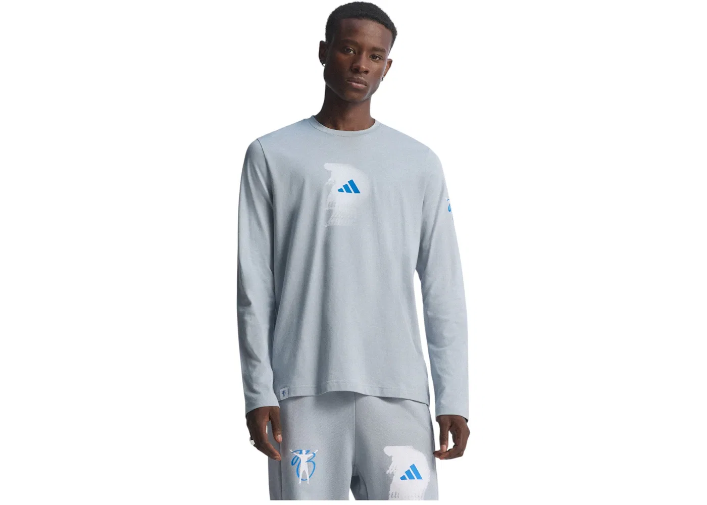 Мужская футболка с длинным рукавом Adidas Tee, Light Grey
