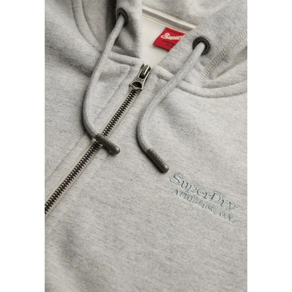 Худи на молнии Superdry Essential Logo, серый — фото 2