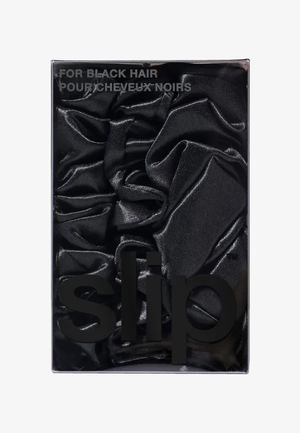 Комплект резинок для волос Silk Scrunchies Set Slip, black — фото 3