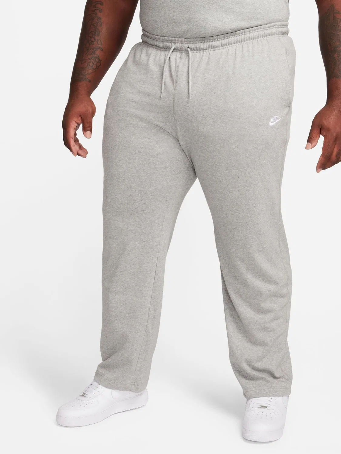 Джоггеры Nike Club Wide Leg Open Hem, серый — фото 4