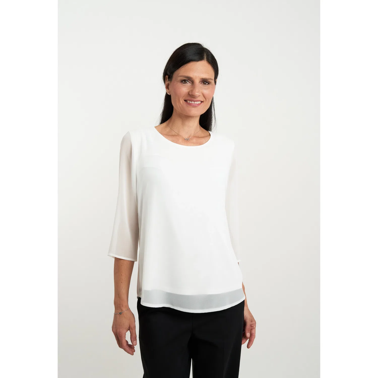 Женская блузка из шифона Seidel Moden, Offwhite