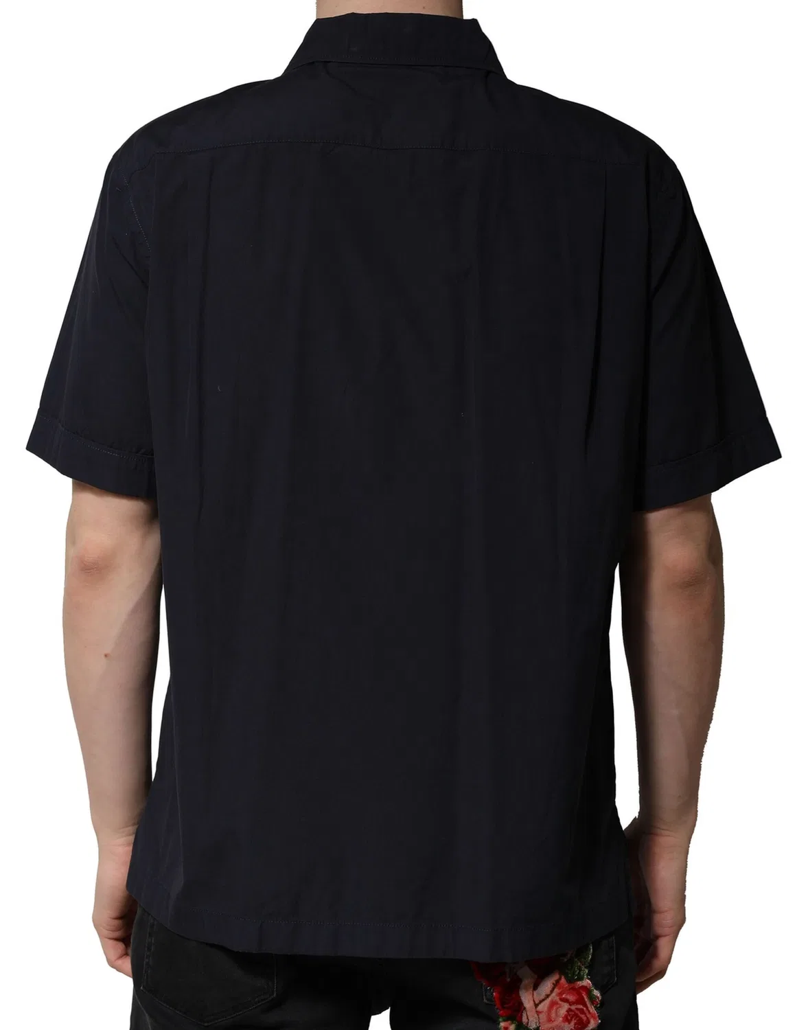 Мужская рубашка с коротким рукавом Dark Blue Cotton Short Sleeves Casual Shirt Dolce & Gabbana, Dark Blue — фото 4