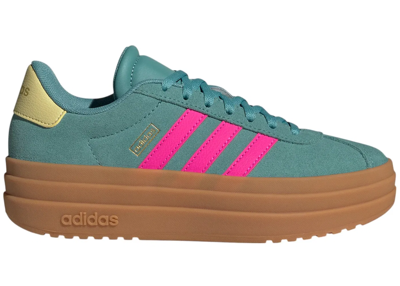 Детские кроссовки Adidas VL Court Bold, Powder Teal/Shock Pink/Powder Yellow