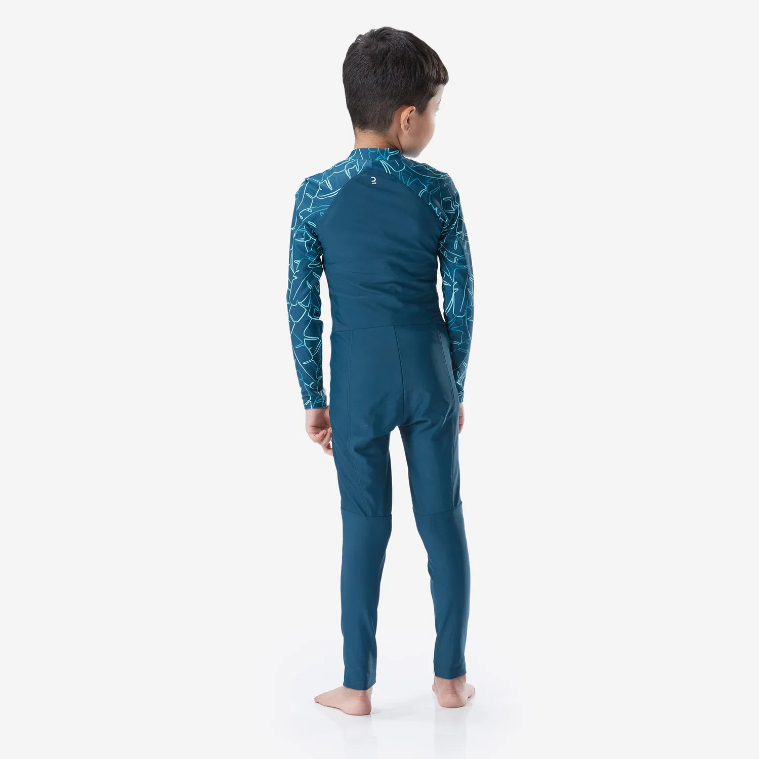 Детский плавательный костюм с длинным рукавом UV-Schutz 100 Bana Decathlon, Blaugrun — фото 3