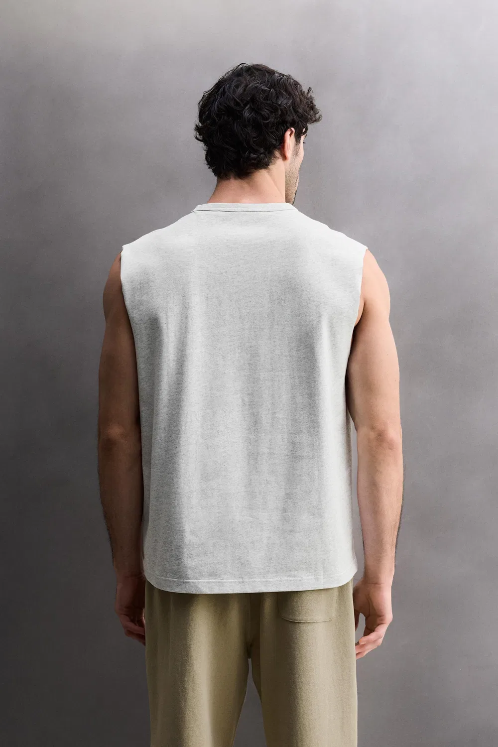 Тяжелая майка ZARA, Grey Marl — фото 3