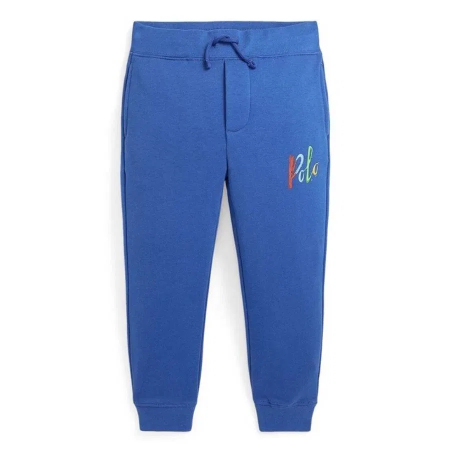 Детские спортивные штаны из хлопкового трикотажа с принтом Kids Logo Cotton-Blend Jogger Pants Polo Ralph Lauren, Elite Blue